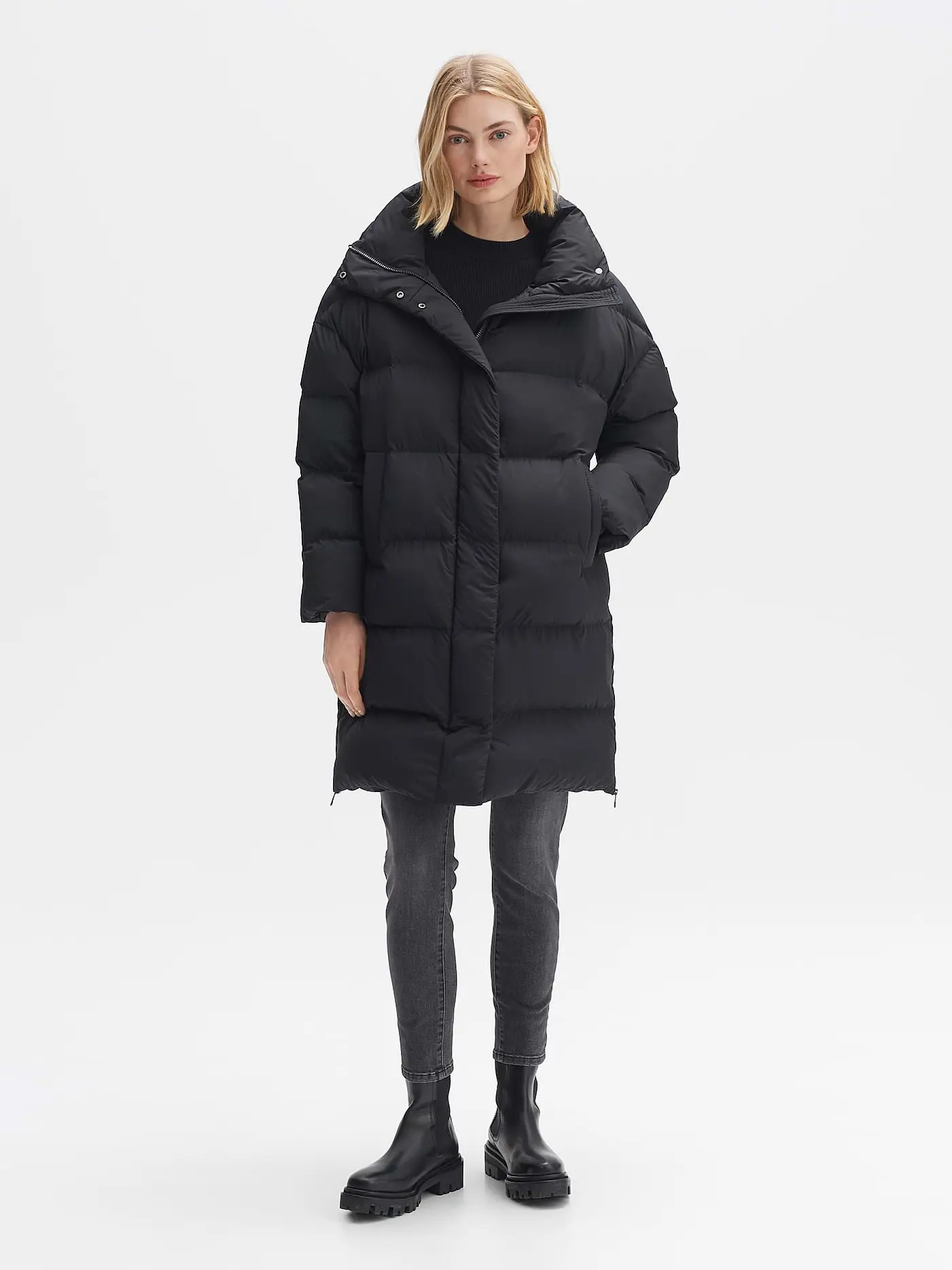 OPUS | Steppmantel HILENI | schwarz